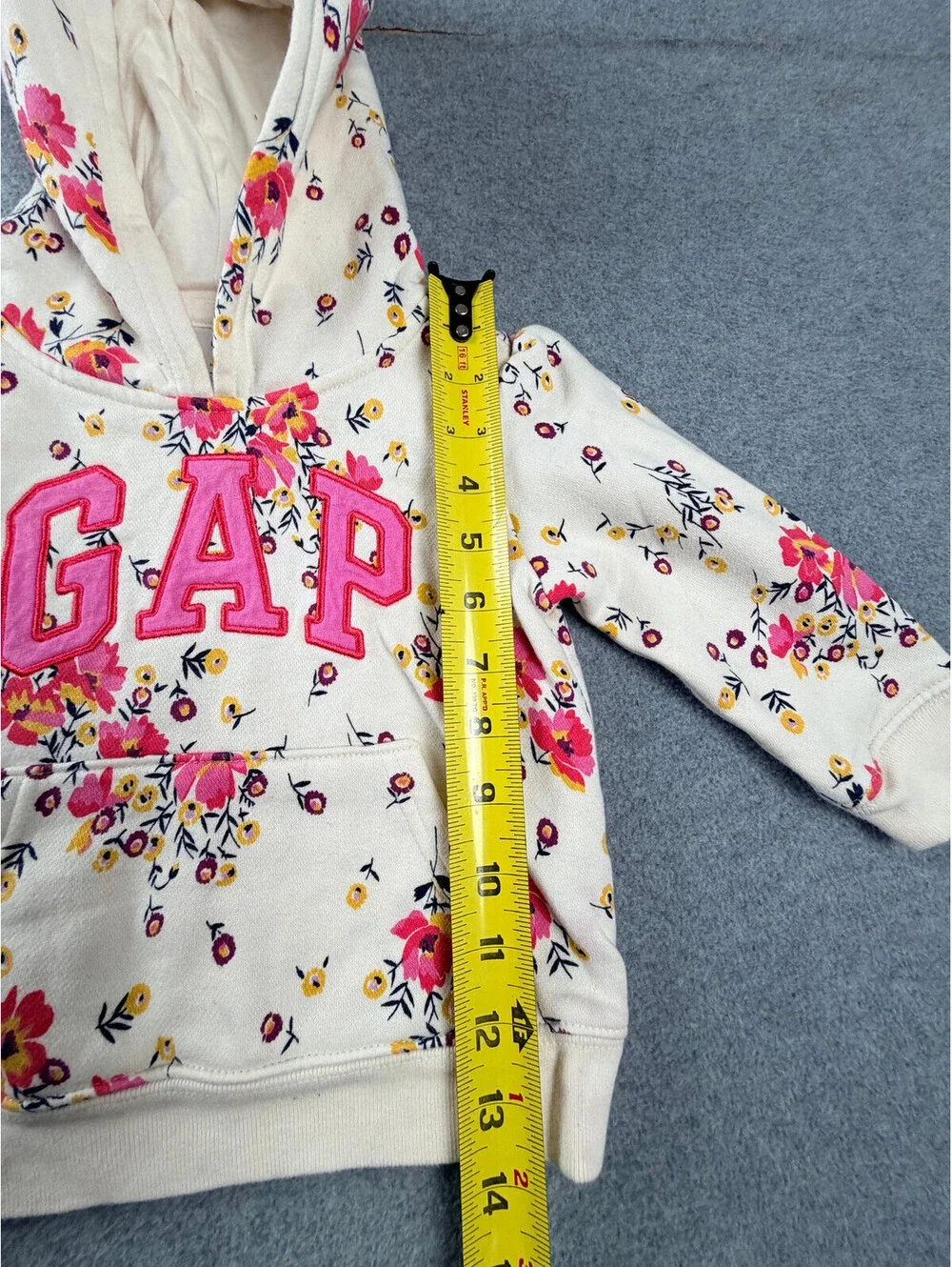 GAP Toddler Girls Hoodie Jogger Set 18-24 Months 2T Floral Pink White
